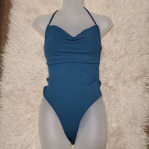 NWOT SHEIN Lace-Up Back One Piece Swimsuit‎